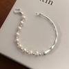 New Trend Small Round Pearl Bracelets Exquisite Pink Opal Heart Adjustable Bracelets for Women Jewelry Birthday Gifts