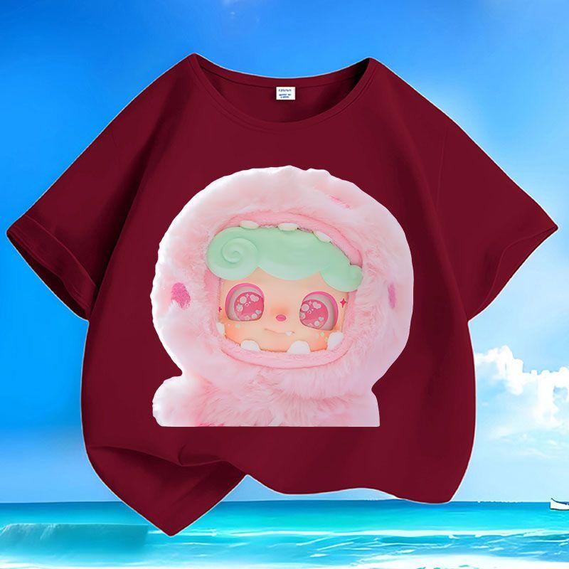 

Children s Fashion Cartoon T-shirt, Loose Round-neck Top for Boys and Girls in Summer 160