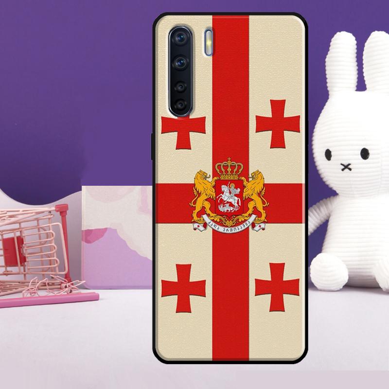 Georgia Grunge Flag Case For Oppo A18 A38 A78 A98 A58 A60 A80 A40 A96 A76 A16 A94 A74 A54 A15 A17 A57 A77 A5 Pro