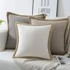 1PC Solid Color Throw Pillow Cover 45X45cm Cozy Linen Home Bedroom House Office Square Pillowcase Funda Cojin