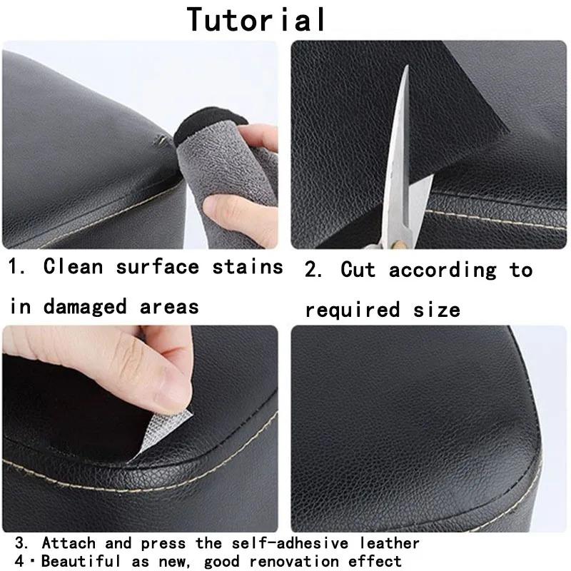 Self-Adhesive 30x200cm DIY Self Adhesive PU Leather Repair Patches Fix Sticker for Sofa Car Seat Table Chair Bag Shoes Bed Home