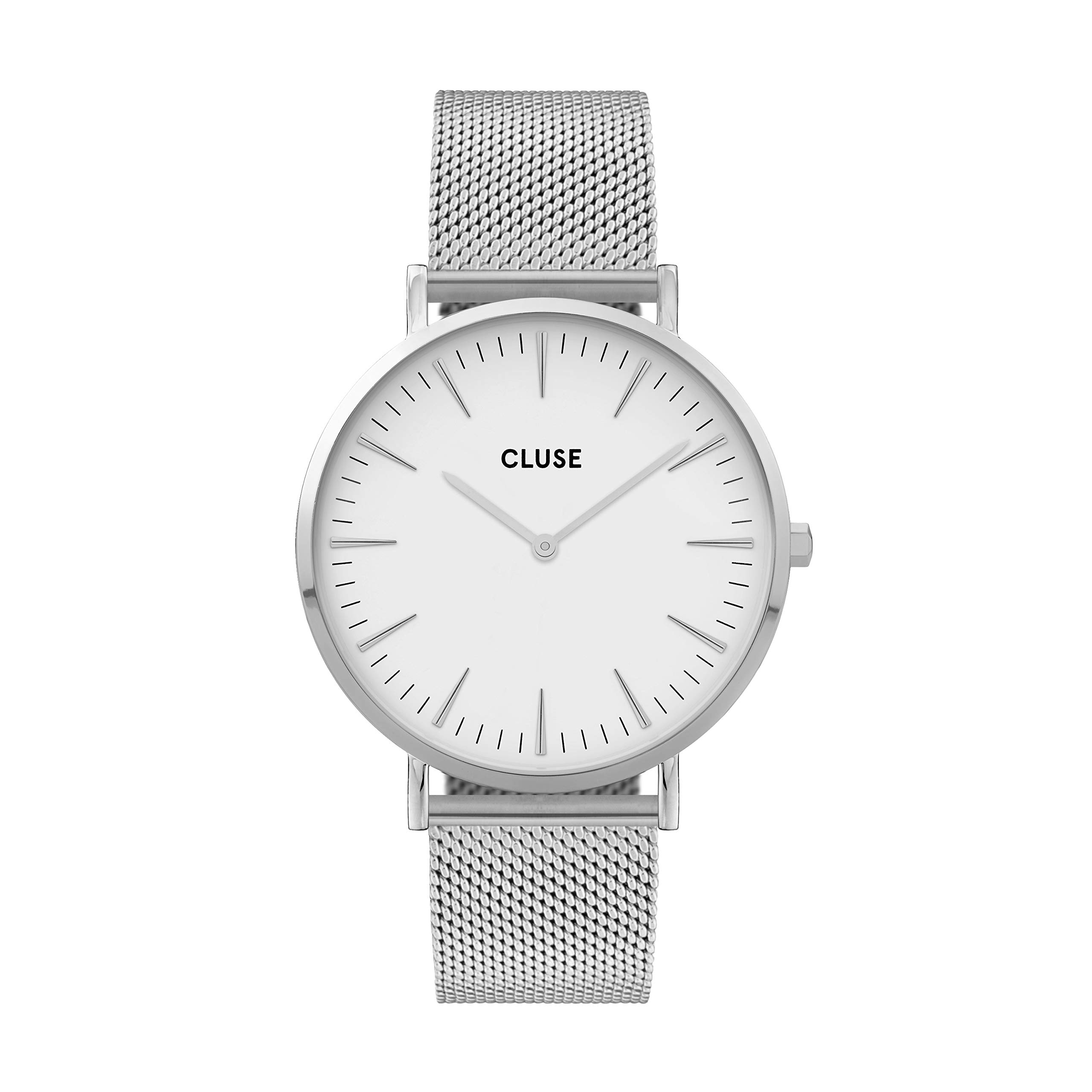 Авторизованный дилер [CLUSE] Женские часы Cluse CW0101201002 Boho Chic 38 мм Серебристая сетка/Белый циферблат