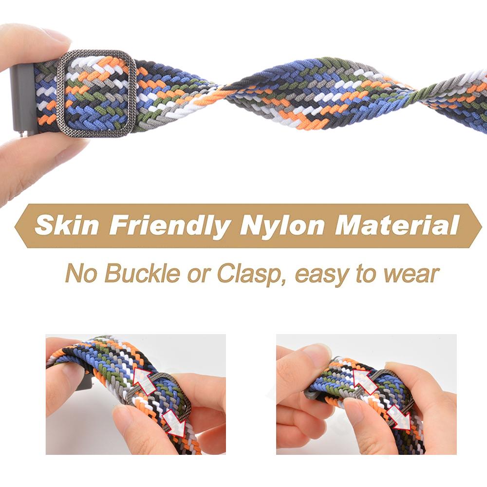 20/22mm Watchband For Garmin Venu SQ 2 Vivoactive 3/4 Strap Wristband For Forerunner 965 265 745 255 Braided Nylon Bracelet Belt