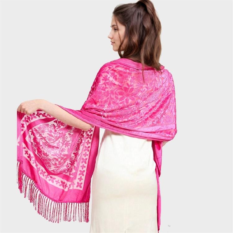 Sophisticated Velvet Shawl Scarf for Women Evening Dress Cover Up Shoulder Wrap Wedding Guest Fringed Scarf