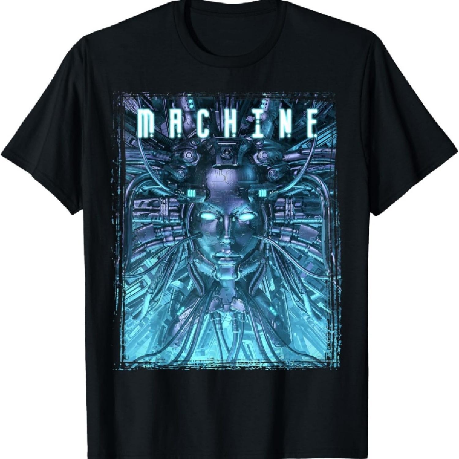 

Machine Cyberpunk Science Fiction Sci-fi Gamer T-Shirt XXXXXL чорний