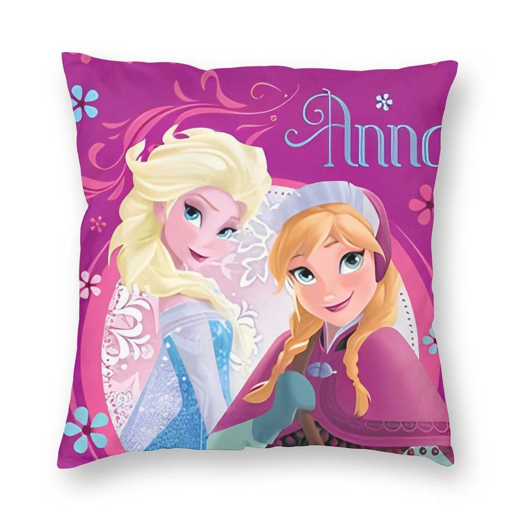 Frozen Princess Elsa  Pillowcase Printed Fabric Cushion Cover Gift Snow Queen Throw Pillow Case Cover Bed Square 18''