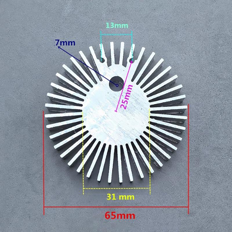 Cob Radiator Diameter 25/37.5/40/48/50/53/60/65/67Mm High Power Led Heatsink Sunflower Solid Radiator Round Alloy Aluminum