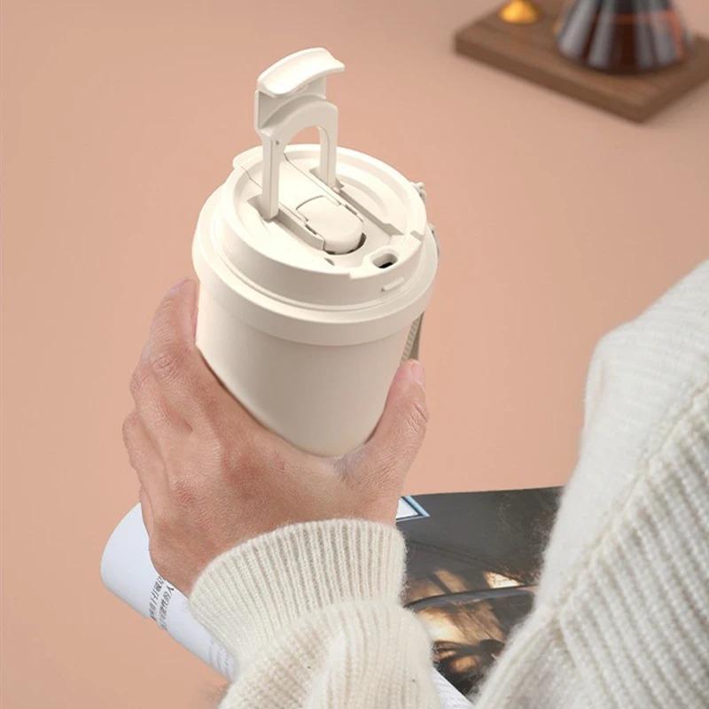 530ml stainless steel Thermos Coffee Cup Double Wall 316 Stainless Steel Vacuum Insulated Cup with Straw for Coffee Tumbler Gift