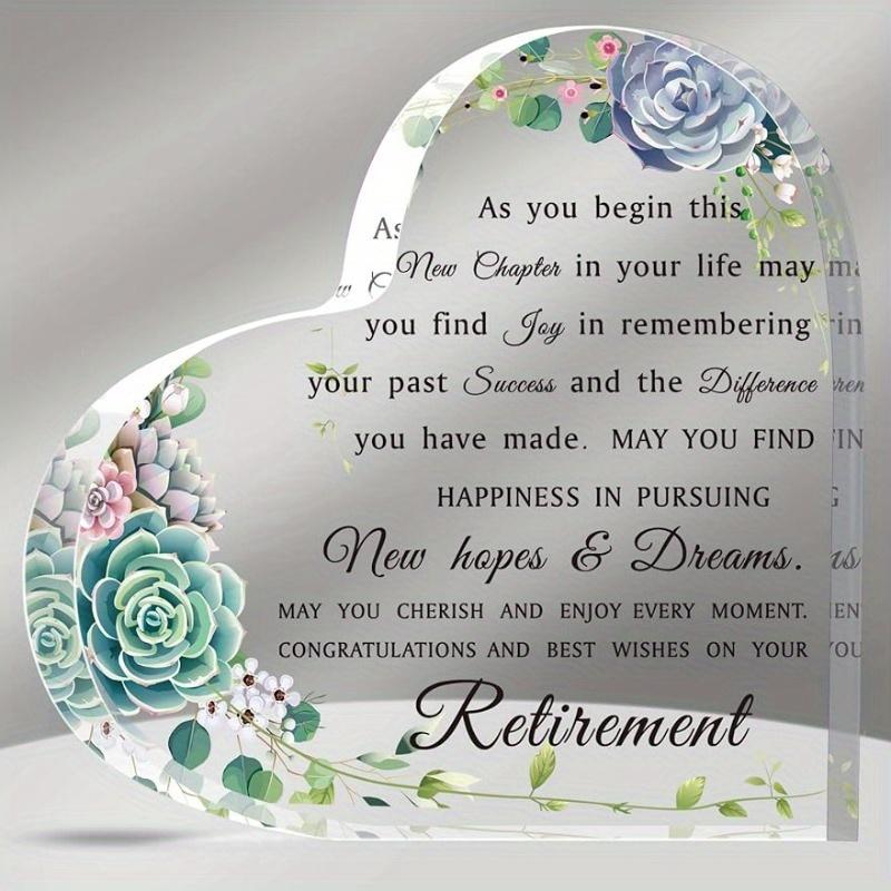 

Acrylic Retirement Plaque - Inspirational Gift with Photography Utility for Retirees чистый