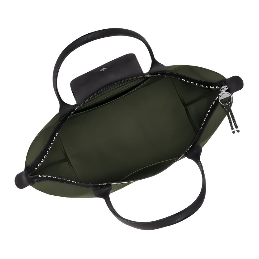 Nuova Borsa Tote LONGCHAMP Le Pliage Energy in Pelle di Vitello, Borsa Shopping, Borsa a Mano in Tela Grande da Donna Verde Oliva 1899HSR892