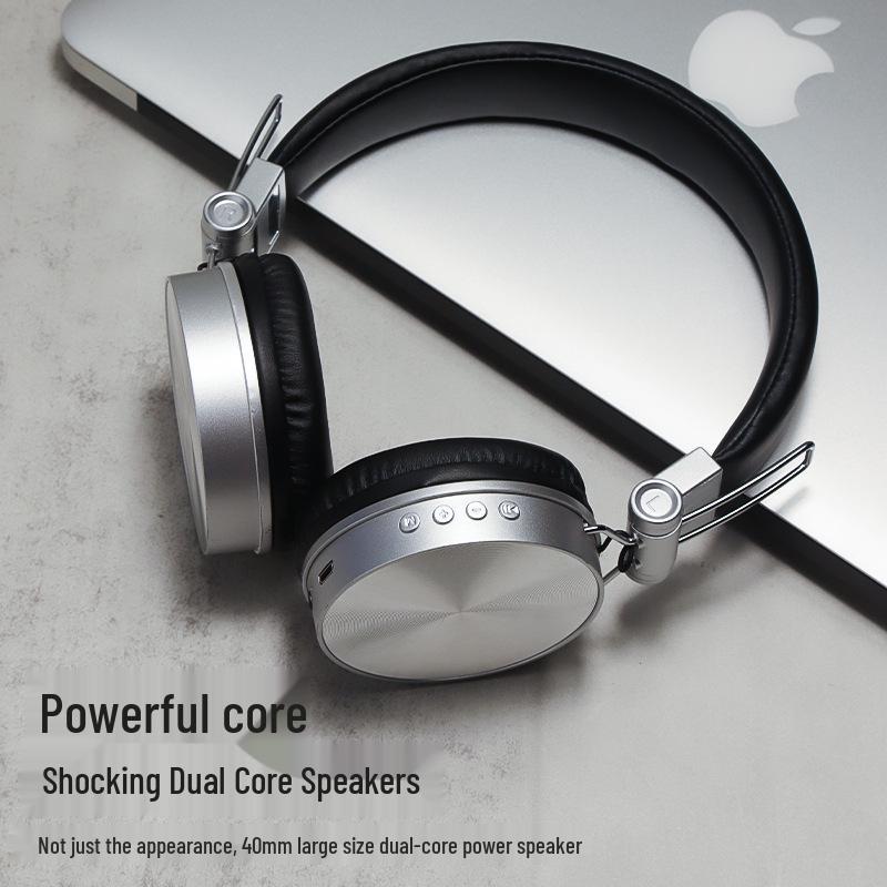 Retro-Inspired Foldable Bluetooth Headphones with HIFI Sound, Heavy Bass & Noise-Cancelling
