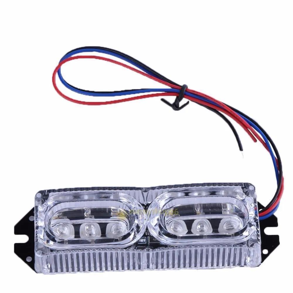 6LED Auto LKW Motorrad Notfall Leuchtfeuer Warnung Gefahrenblitz Stroboskop Lichtleiste Lampe 12V Blau