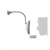 JiBen Square Flexible Gooseneck LED Lighted 10X Magnifying Makeup Mirror Power Locking Suction Cup Bright Diffused Light 360 De