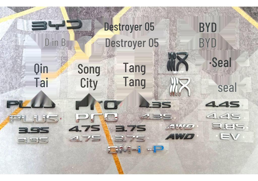 Black Warrior Logo Emblem for DMP Han Tang Song Qin DMi Cars - Bright Black Tailor Six