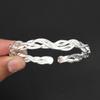 925 Sterling Silver Multi-Wire Woven Cuff Bangle Handcrafted Intertwined Statement Bracelet Adjustable Open Bangle Jewelry
