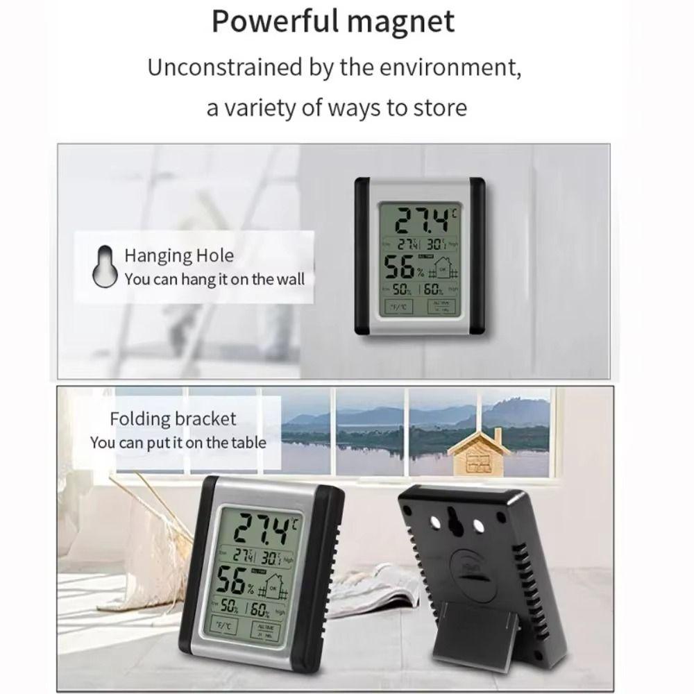 ABS Material Temperature Meter  Hygrometer Electronic Thermometer  Living Space