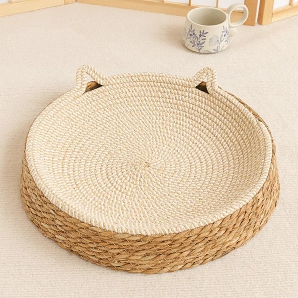 Cotton Rope Large Woven Cat Bed Wear-Resistant Pet Sofa Bed Comfortable Dog Sleeping Bed Paws Care