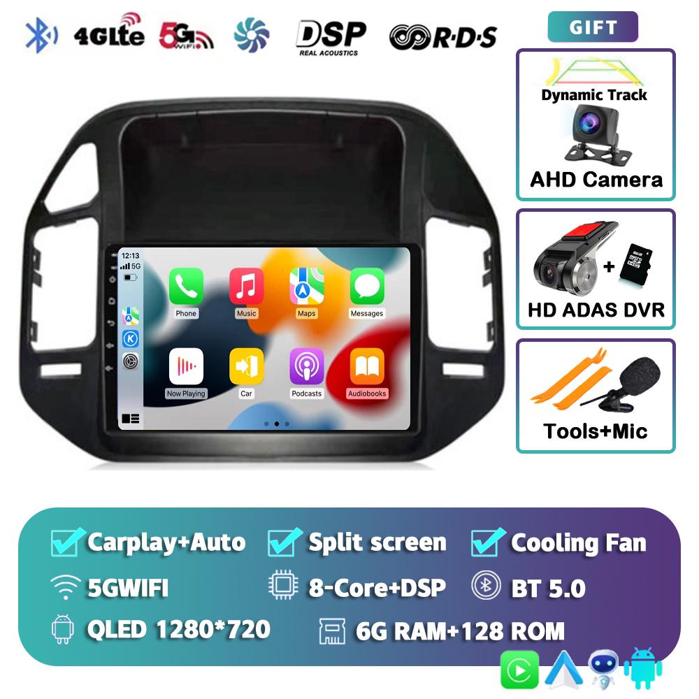 Android 14 Carplay Auto Car Radio For Mitsubishi Pajero 3 V70 V60 1999-2006 Multimedia Video Player Navigation GPS Stereo 2din