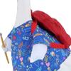4Pcs/Set Back to School Porch Goose Outfits Outdoor Garden Lawn Yard Goose Statue Printed Dress Red Hat Backpack Pencil Dress-up Clothing