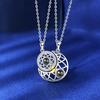 Sun Moon Projection Couple Necklace for Men and Women A Pair of Pendant Magnets INS Small Design Collar Chain Necklace