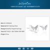 Tancise New Butterfly Shaped Stud Earrings for Women 925 Sterling Silver Wedding Engagement Party Fashion Fine Jewellery Gift