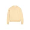 AMIPARIS Solid Color Embroidered Pullover Sweatshirt Unisex Sweatshirts Cream-Yellow USW003730718