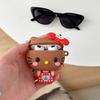 Cute black leather kt cat AirPods pro1 apple bluetooth headset case 1/1 generation cartoon protective case for women