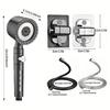 6 Spray Filter Shower Head ABS Portable High Pressure Large Strong Flow Shower Heads with Stop Button Universal Bathroom Nozzle