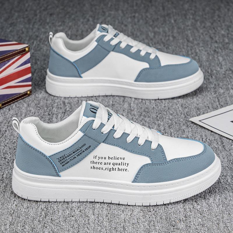 Men S Breathable Casual White Sneakers Trendy Versatile Sports Board Shoes