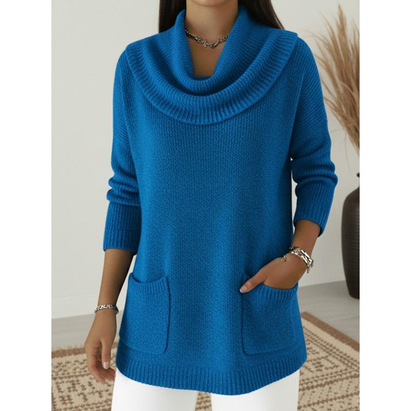 IHUASU Women's Long Sleeve Cowl Neck Fashion Casual Blouses & Shirts Elegant