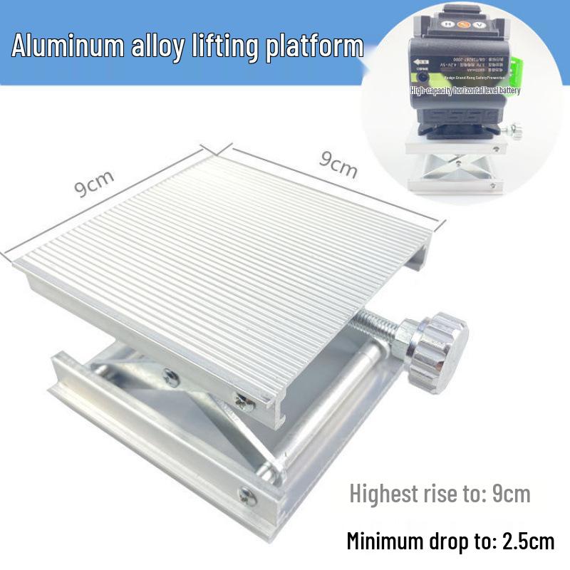 12-Line Spirit Level Set: Includes Floor & Wall Mounts, Aluminum Alloy, Micro-Adjustable Height Platform