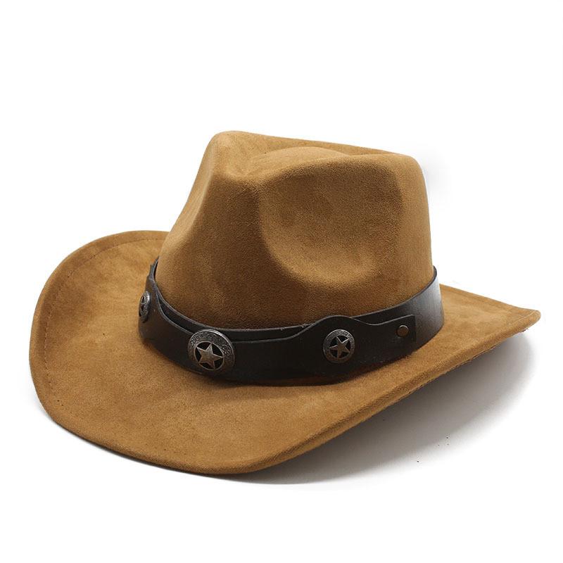 Vintage Suede Hat With Wide Brim For Outdoor Sun Protection And Warmth