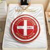Custom Name,Denmark National Football Team Printed Flannel Blanket, soft throw for bedroom sofa, washable, Christmas present, great gift.