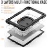 For Samsung Galaxy Tab A9+ SM-X210/X216/X218 Case Ring Kickstand PC+Silicone Shockproof Tablet Cover