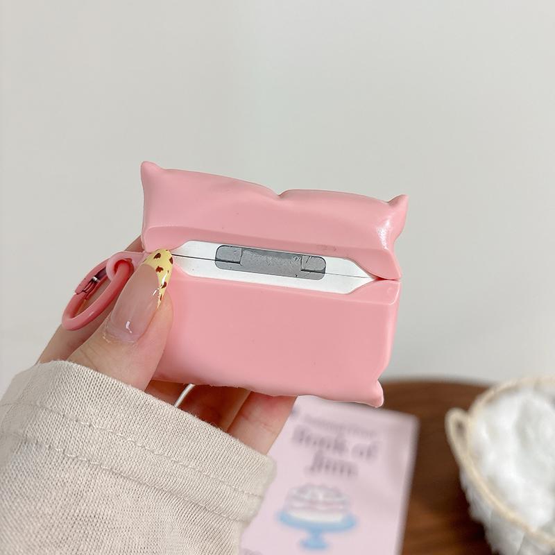 For AirPods Pro2 4 3 2 1 Pro Earphone Case 3D Colorful Pillow Silicone Protective With Pendant Headphone Box Cover