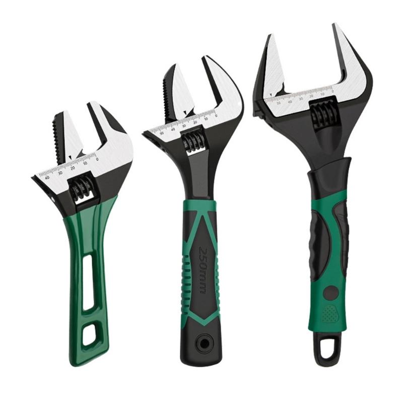 Adjustable Wrench Spanners Quality Carbon Steel, Rust Resistant Easy to Carry Suitable for Mechanics, DIY Enthusiasts