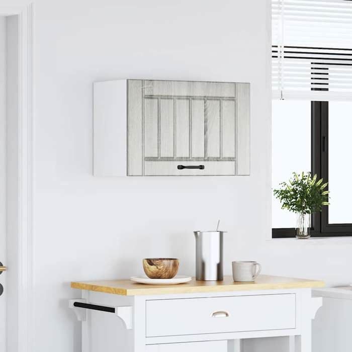 VidaXL Kitchen Wall Cabinet Lucca Sonoma Grey Engineered Wood, Kitchen Wall Unit, Cabinet for Kitchen Wall, 853843