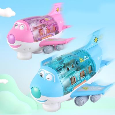 Flugzeug Elektrisches Spielzeug LED-Lichter Musik Flugzeug Spielzeug Blau/Rosa Kunststoff LED Flugzeugmodell Musik LED-Lichter Flugzeugspielzeug Mädchen
