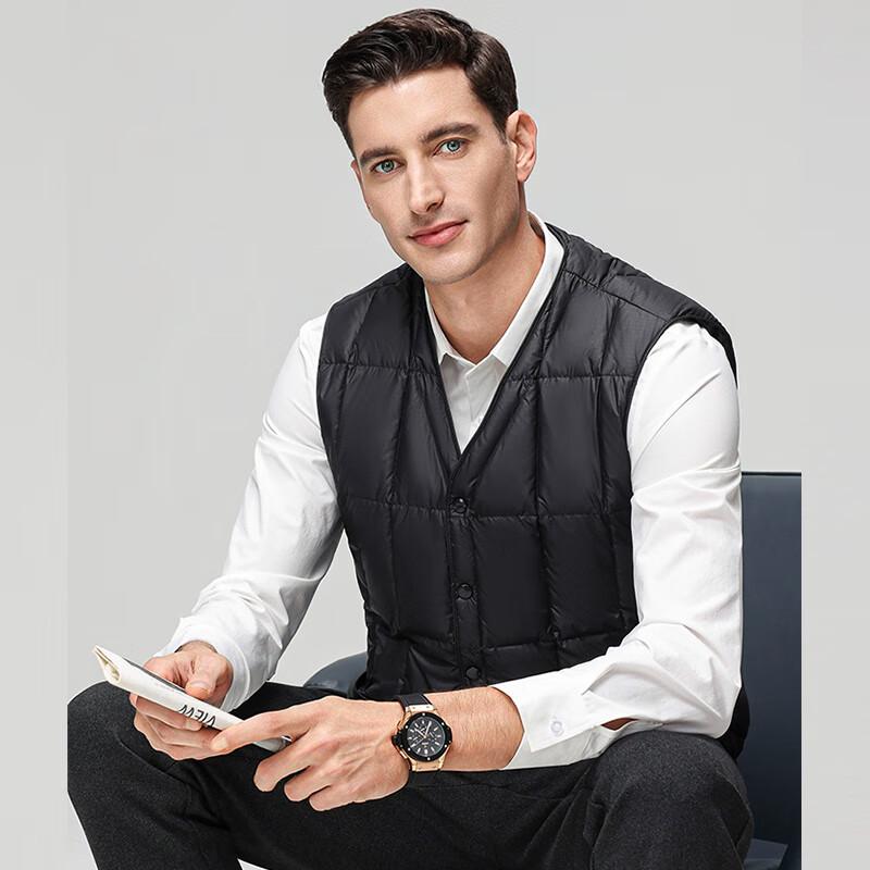 Fengmao Men's V-Neck Down Vest
