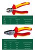 SATA VDE Insulated High Voltage Diagonal Cutting Pliers 6" & 7"