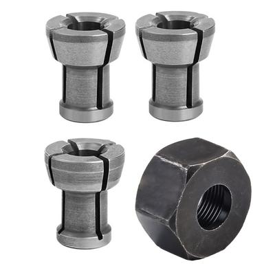 M17 6/6.35/8mm Collet Chuck Adapter Carbon Steel With Nut Carving Machine Trimming Machine Angle Grinder Chuck Accessories