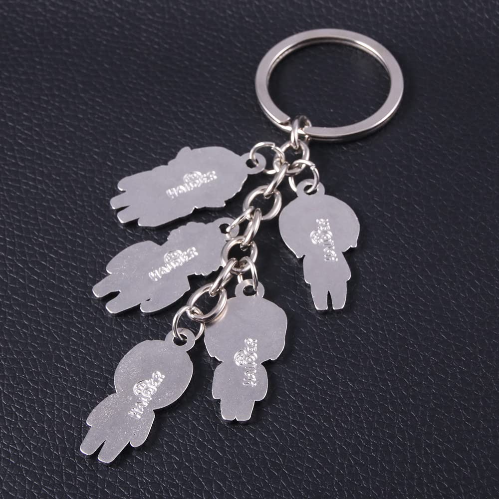 RyuuCos Attack On Titan Five Titans Christmas Keychain, Accessory, Disguise, Costume, Gift, Cosplay, Event, Halloween,