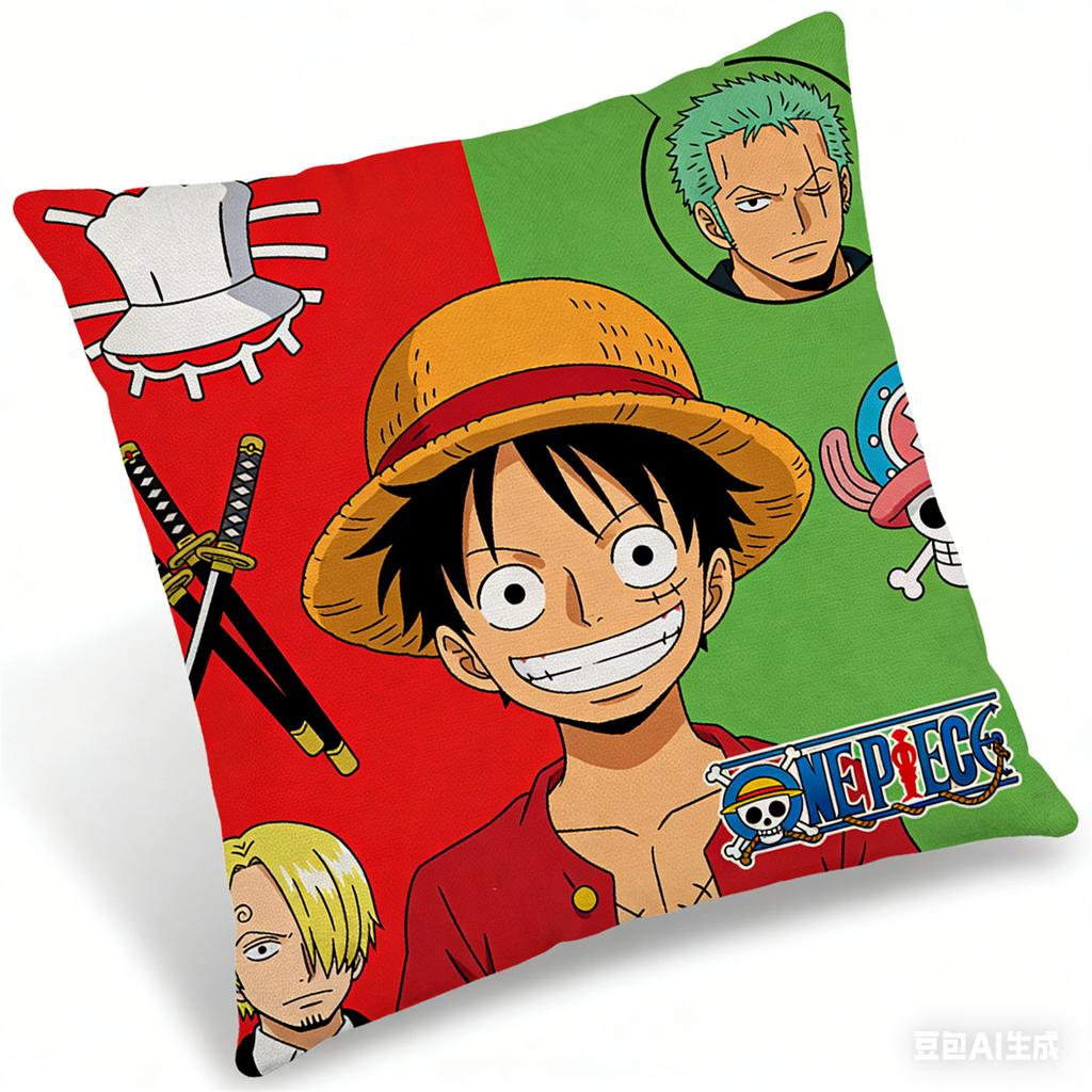 One Piece Pillow Cover Anime Fan Favorite Character Print Decorative Pillowcase for Bedroom Living Room and Anime Enthusiasts