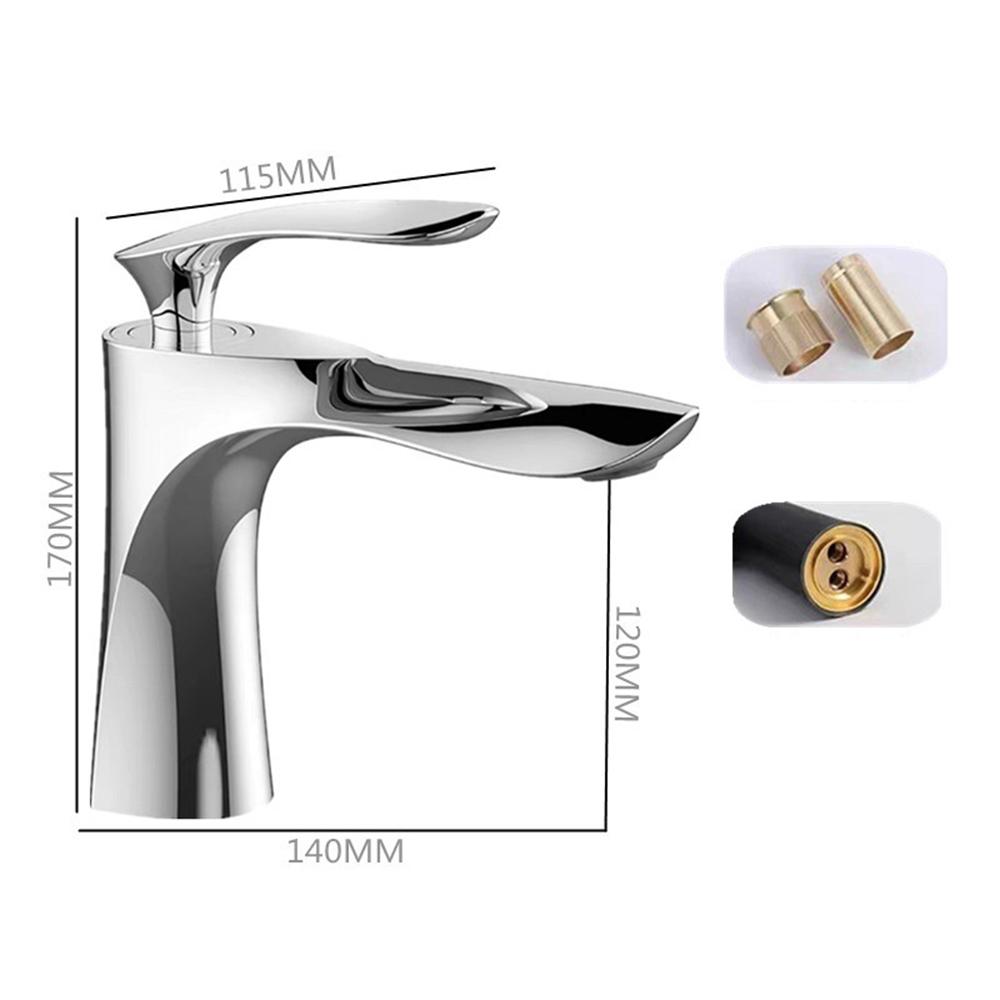 Basin Faucets Waterfall Bathroom Faucet Single Handle Basin Mixer Tap Bath White Faucet Alloy Faucet