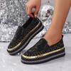 New Style Women's Versatile Breathable Thick-soled Single Shoes for Casual Wear