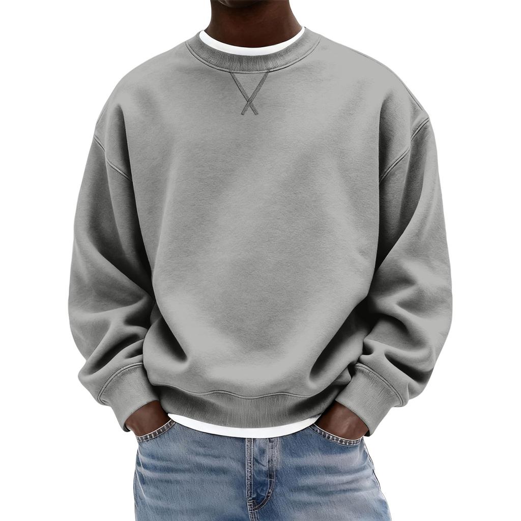 Men's Casual Sports Hoodie Round Neck Long Sleeve Top