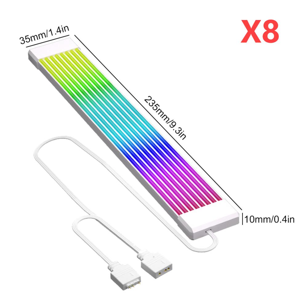 5V 3Pin RGB LED-Streifenleiste 8/24Pin Motherboard Strom-Verlängerungskabel ARGB-Motherboard-Kabel für Computer-Netzteil