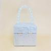 Luxury Brand Women Wallet Solid Pearl White Acrylic Evening Bag Beaded Square Handbag With Top Handle Bags Designer Clutch Purse