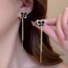 Korean super fairy butterfly long fringed stud earrings, one pair of exquisite light luxury personalized earrings and earrings.