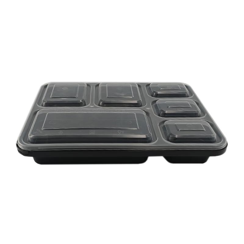 Disposable 6-Compartment Meal Box
